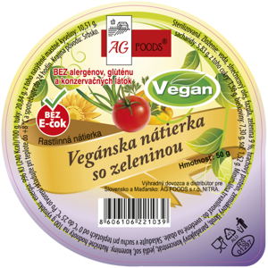 AG Foods Veganská pomazánka se zeleninou 50 g